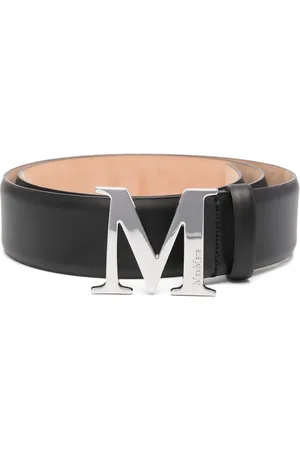 Max Mara Logo-buckle leather belt