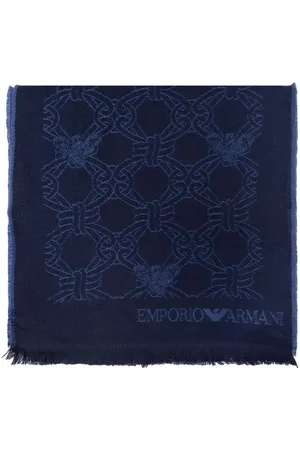 Emporio Armani Logo-print virigin-wool scarf