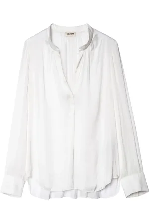Zadig & Voltaire Gathered-detail satin-weave blouse