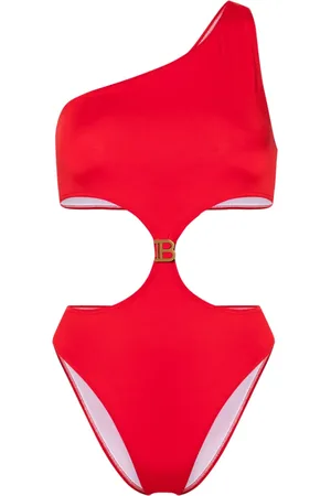 Balmain B-logo cut-out swimsuit