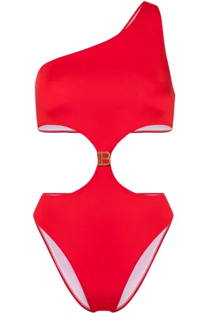 Balmain B-logo cut-out swimsuit