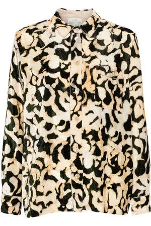 FORTE FORTE Abstract-print velvet shirt