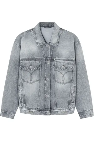 VERSACE Logo-appliqu?? denim jacket