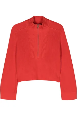FORTE FORTE Half-zip cropped jumper