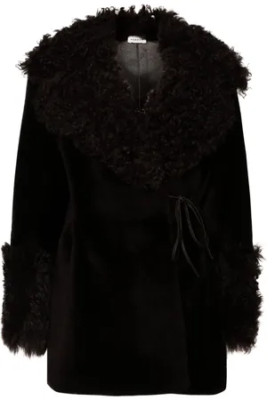 P.A.R.O.S.H. Tied-up shearling short coat