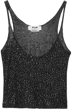 Msgm Sequin-embellished tank top