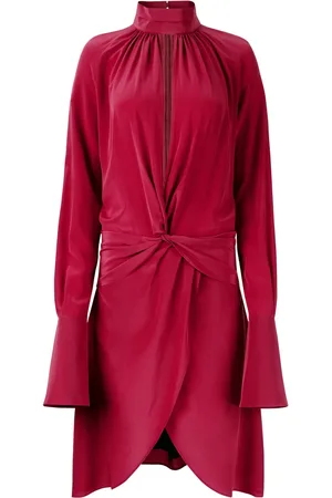 Nina Ricci High-neck silk midi dress
