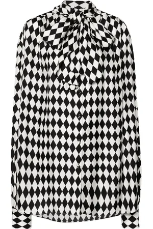 Balmain Geometric-pattern silk shirt
