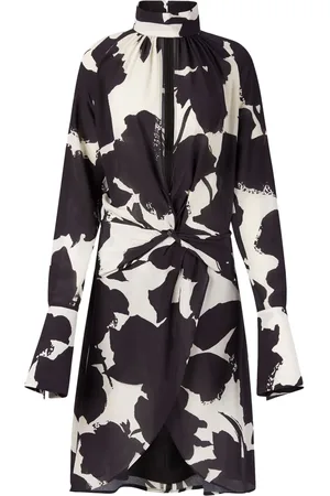 Nina Ricci Abstract-print high-neck dress