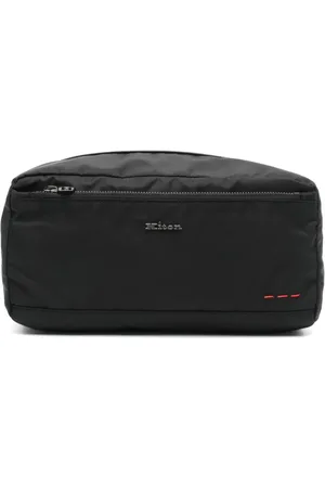 Kiton Logo-lettering wash bag