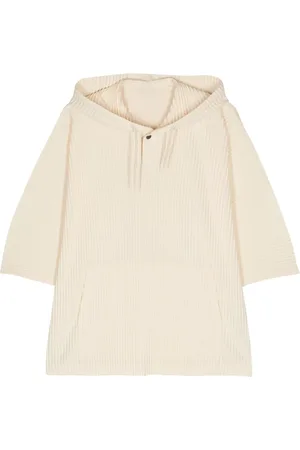 Issey Miyake Mc June plissé hooded T-shirt