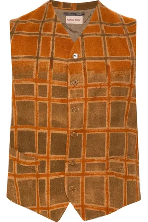 ROMEO GIGLI 1990s check-pattern waistcoat