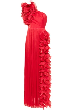 Ana Radu One-shoulder plissé gown