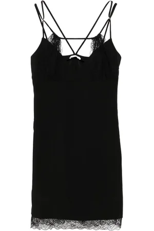 Patrizia Pepe Lace-detail V-neck mini dress