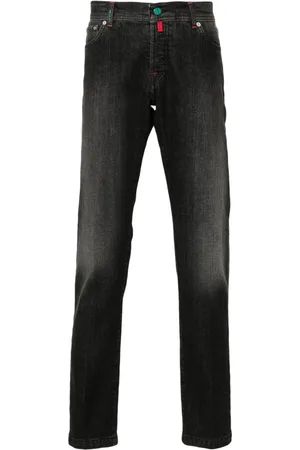 Kiton Slim-cut faded jeans