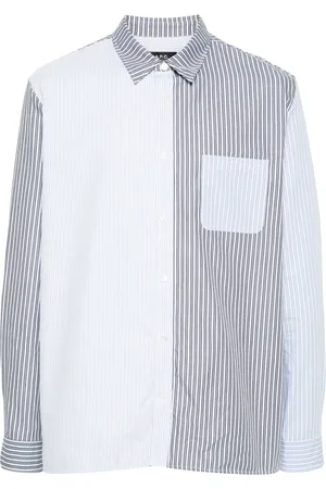 A.P.C. Patchwork striped shirt