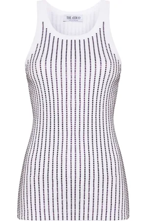 The Attico Crystal-embellished tank top