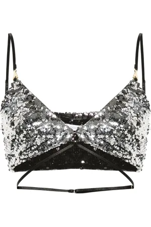 Patrizia Pepe Sequin-embellished crop top