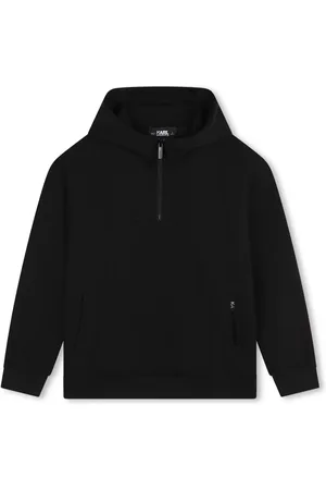 Karl Lagerfeld Embossed-logo zip-fastening hoodie