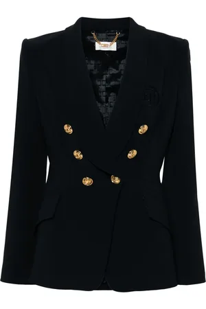 Elisabetta Franchi Double-breasted crepe blazer
