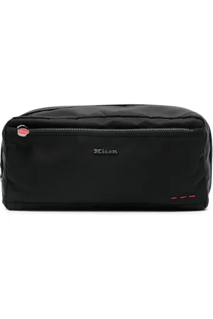 Kiton Logo-plaque slouch wash bag