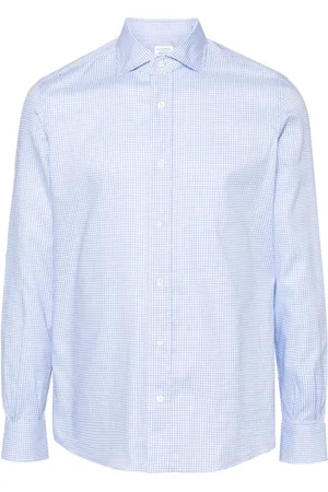 MAZZARELLI Gingham-pattern cotton shirt