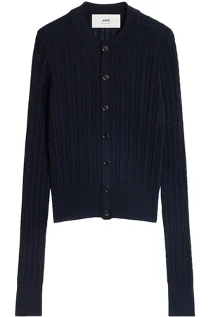 Ami Cable-knit wool cardigan