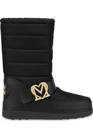 Moschino Logo-plaque quilted boots