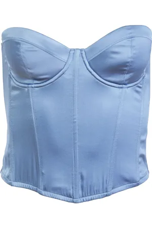 FLEUR DU MAL Hamptons silk bustier top