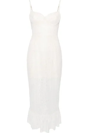 Reformation Canice lace fitted midi dress