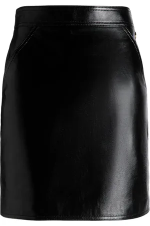Bally High-waisted leather skirt