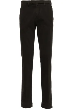 BRIGLIA Slim-leg cotton chino trousers