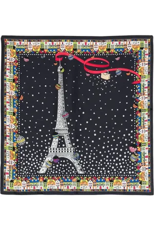 Longchamp Le Pliage in Paris silk scarf