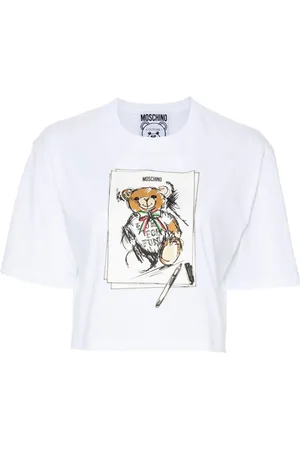 Moschino Teddy Bear cotton crop top