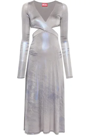 Diesel D-Farlies metallic midi dress
