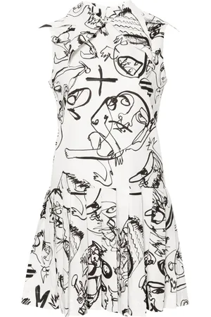 Charles Jeffrey Loverboy Abstract pleated mini dress