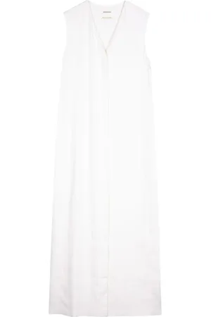 Hermès 1990-2000s sleeveless linen maxi dress
