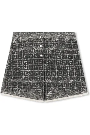 Givenchy 4G-embroidered tweed skirt-shorts