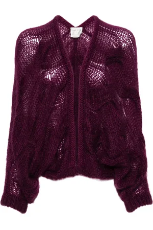 FORTE FORTE Open-knit brushed cardigan