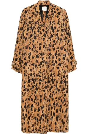 FORTE FORTE Leopard-print jacquard coat