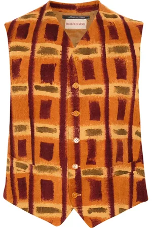 ROMEO GIGLI 1990s geometric-print silk vest