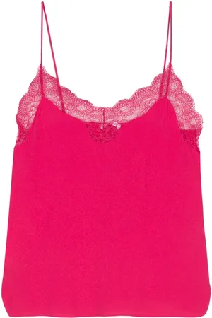 Patrizia Pepe Lace crepe tank top