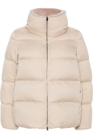 HERNO Faux-fur collar padded jacket