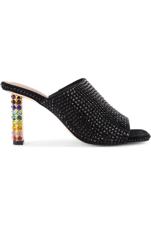 Kurt Geiger 75mm Mayfair crystal-embellished mules