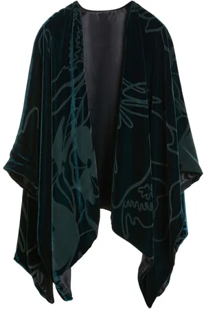 Giorgio Armani Devoré velvet cape