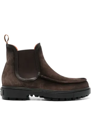santoni Chelsea suede ankle boots