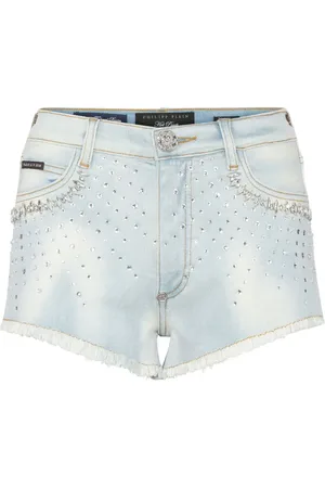 Philipp Plein Strass denim shorts
