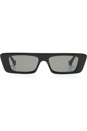 Gucci Logo-print rectangle-frame sunglasses