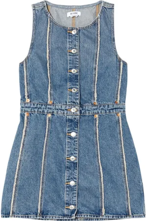RE/DONE Frayed denim minidress