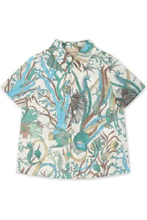Gucci Marine-print cotton shirt